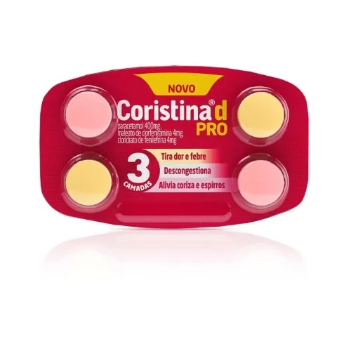 CORISTINA D PRO 400MG+4MG+4MG ENV 4CP