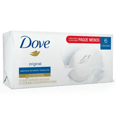 Kit Sabonete Dove Original Em Barra  6 Unidades