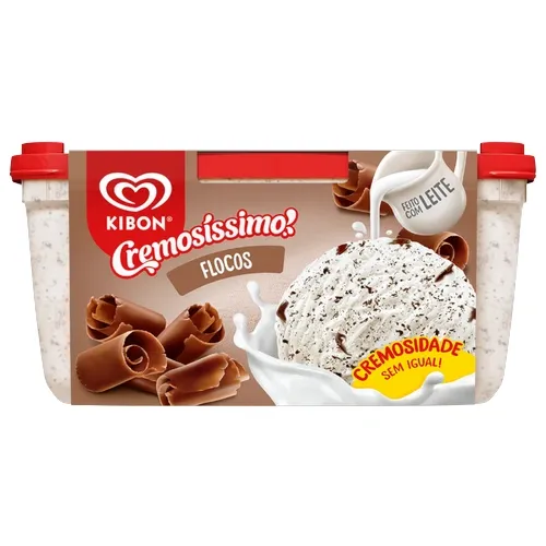 SORVETE KIBON CREMOSO FLOCOS 1,5L