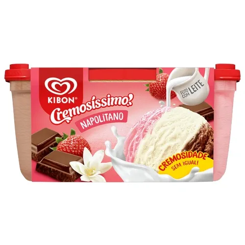 SORVETE KIBON CREMOS NAPOLITANO 1