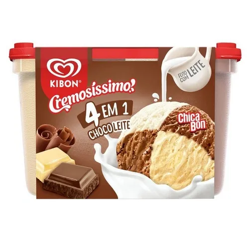 SORVETE KIBON CREMOS 4-1 CHOCO/LE