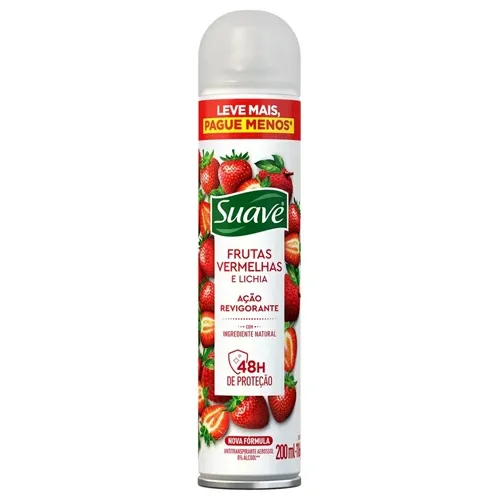 DESODORANTE SUAVE AER FRUTAS VERMELHAS FEM 200ML