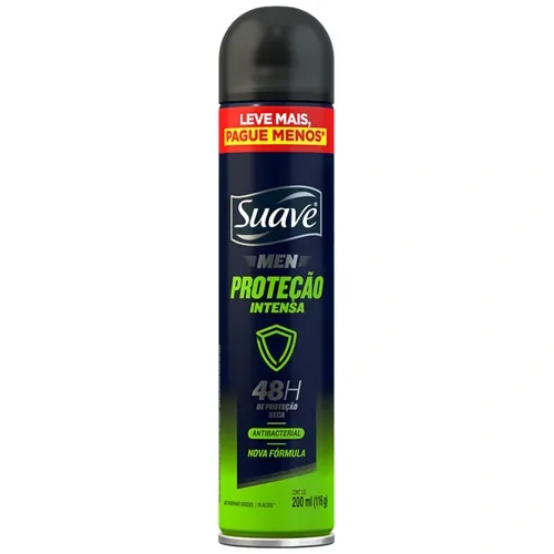 DESODORANTE SUAVE MEN AER ANTIBACTERIAL PROTECAO INTENSA 200ML