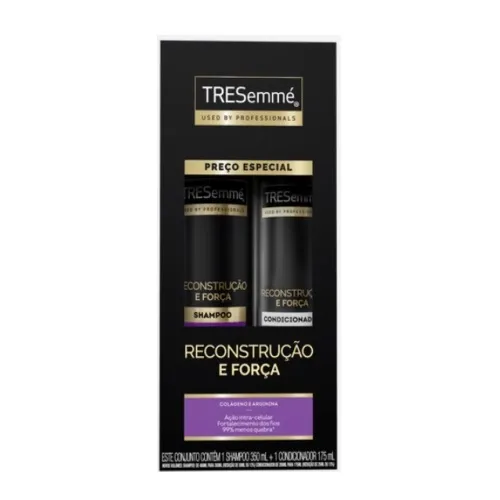 SHAMPOO+CONDICIONADOR TRESEMME RECONSTRUCAO E FORCA 350ML+175ML