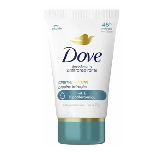DESODORANTE DOVE PREVINE IRRITACAO ANTITRANSPIRANTE 48H CREME SERUM 50G