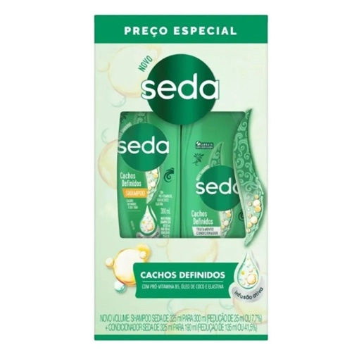 KIT SEDA SHAMPOO+CONDICIONADOR CACHOS DEFINIDOS 300ML+190ML