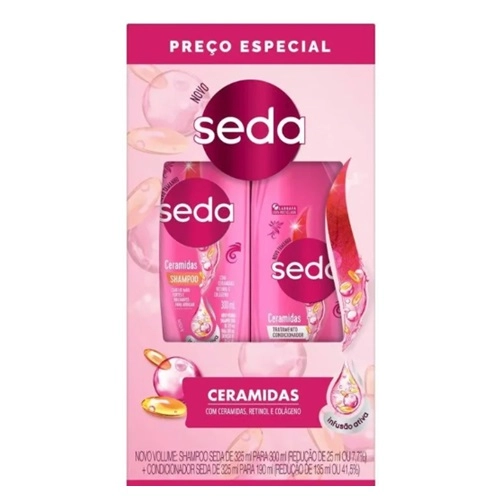 KIT SEDA SHAMPOO+CONDICIONADOR CERAMIDAS 300ML+190ML