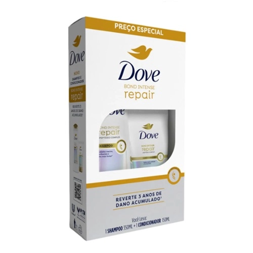 KIT DOVE SHAMPOO+CONDICIONADOR BOND INTENSE REPAIR 350ML+150ML