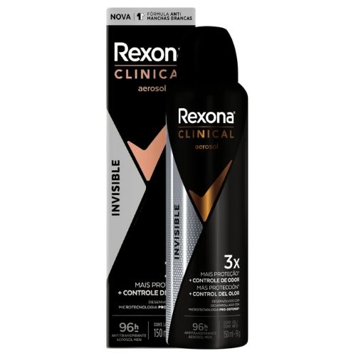 DESODORANTE REXONA MEN AER CLINICAL INVISIBLE MAS 150ML