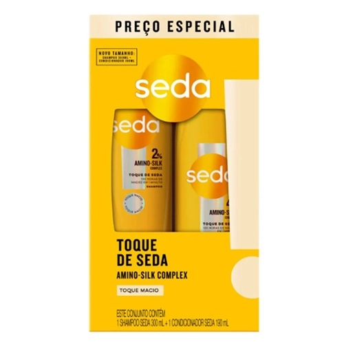 KIT SEDA SHAMPOO+CONDICIONADOR TOQUE DE SEDA 300ML+190ML