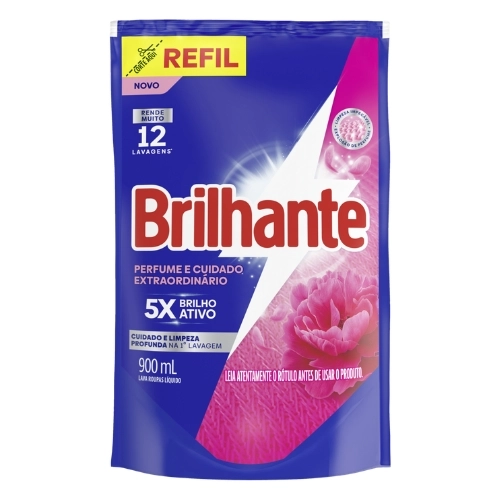 LAVA ROUPAS BRILHANTE CUIDADO EXTRAORDINARIO LIQ REFIL 900ML