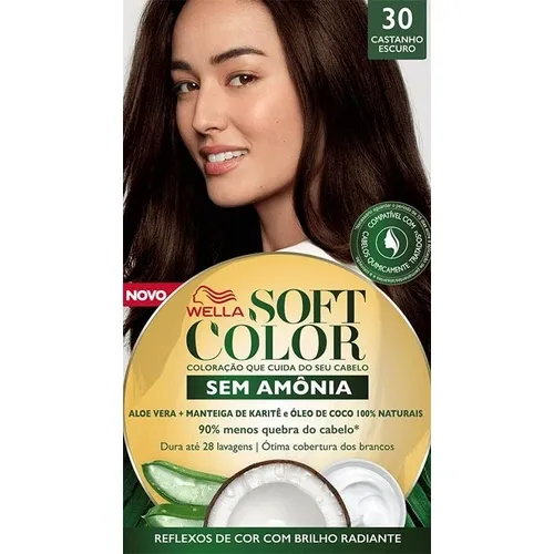 TINTA SOFT COLOR 30 CASTANHO ESCURO S/AMONIA 1UN