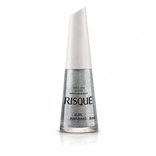 ESMALTE RISQUE GLIT AS MIL PURPURINAS 6UN 8ML
