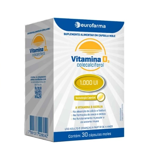 VITAMINA D3 1.000UI 30 CAPSULAS