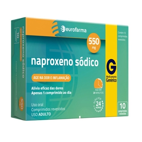 NAPROXENO SODICO 550MG 10CP REV