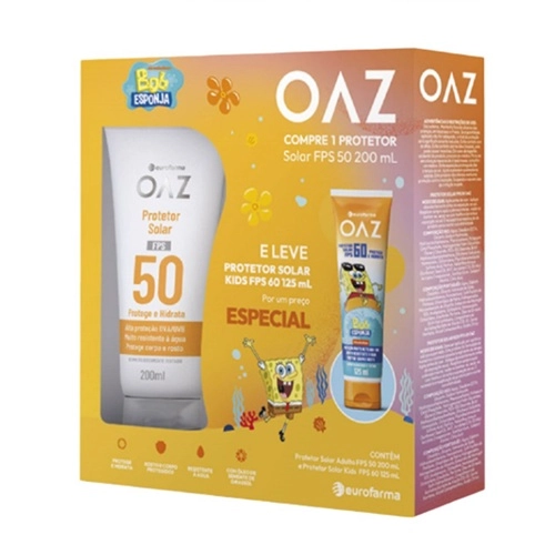 KIT PROTETOR OAZ F50+F60 KIDS 2UN 200ML+125ML