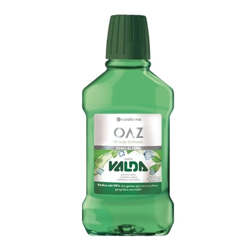 ENXAGUANTE BUCAL OAZ VALDA ZERO ALCOOL 250ML