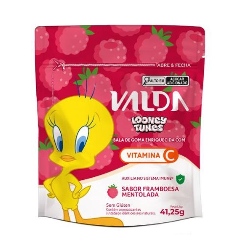 VALDA LOONEY TUNES FRAMBOESA MENTOLADA PAST 41,25G