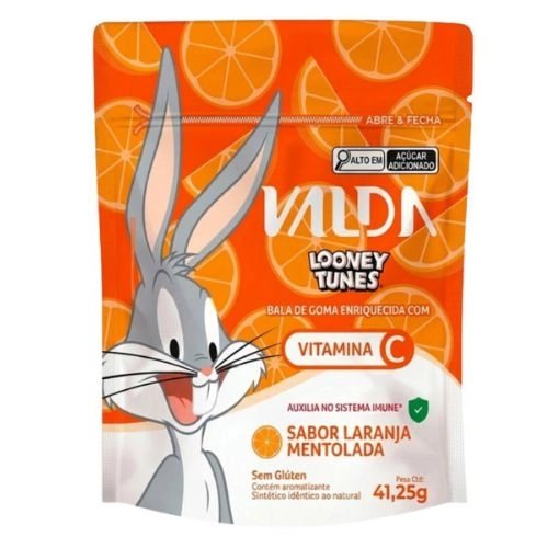 VALDA LOONEY TUNES LARANJA MENTOLADA PAST 41,25G