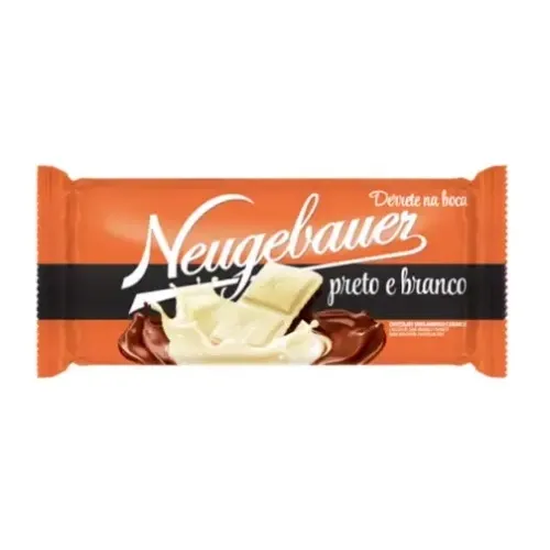 BARRA CHOCOLATE PRETO E BRANCO NEUGEBAUER  80G