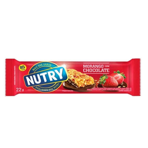 BARRA CEREAL NUTRY MORANGO/CHOCOLATE 22G