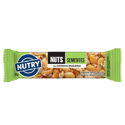 BARRA CEREAL NUTRY NUTS SEMENTES 25G