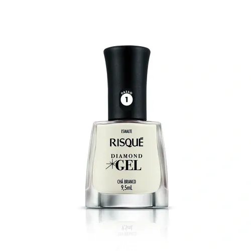 ESMALTE RISQUE GEL DIAMOND CHA BRANCO 9,5ML