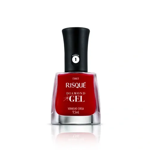 ESMALTE RISQUE GEL DIAMOND VERMELHO CEREJA 9,5ML