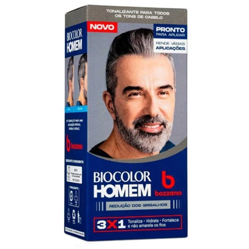 TINTA BIOCOLOR HOMEM BOZZANO 3X1 RED GRISALHOS 1UN