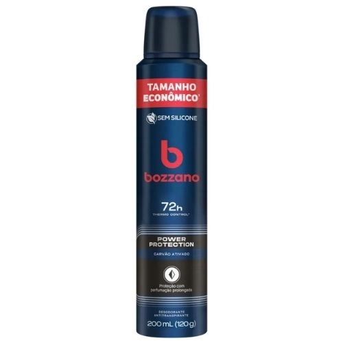 DESODORANTE BOZZANO AER POWER PROTECT CARVAO ATIVADO 200ML