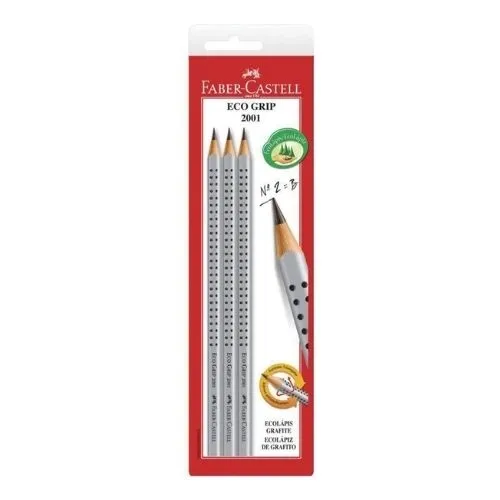 Lapis Preto Eco Grip Faber Castell 3Un