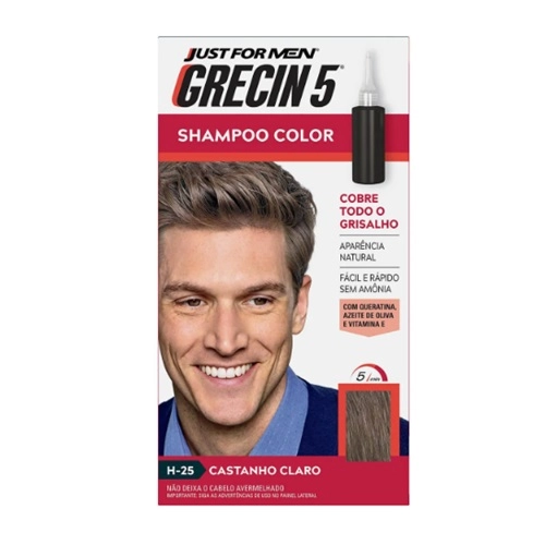 SHAMPOO GRECIN 5 COLOR H-25 CASTANHO CLARO 60ML