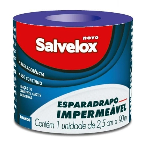 ESPARADRAPO SALVELOX IMPERMEAVEL BRANCO 2,5CMX90M 1UN