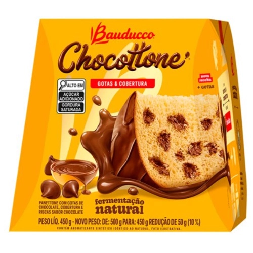 Panetone Bauducco Chocottone Gotas E Cobertura 450G