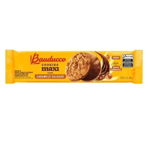 Biscoito Cookies Maxi Caramelo Salgado Bauducco 96G