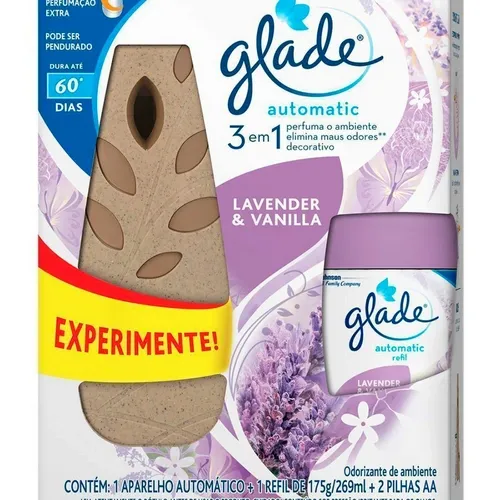 ODORIZADOR GLADE AUTOMATIC APARELHO COM REFIL 269ML LAVANDA