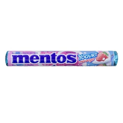 MENTOS BALA STICK YOGURTE MORANGO 38G