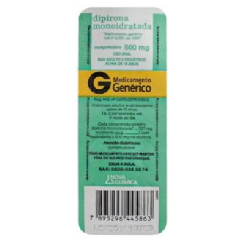 DIPIRONA 500MG ENV 10CP