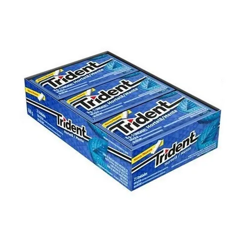 TRIDENT CHICLETE HORTELA/MENTA 8,5G