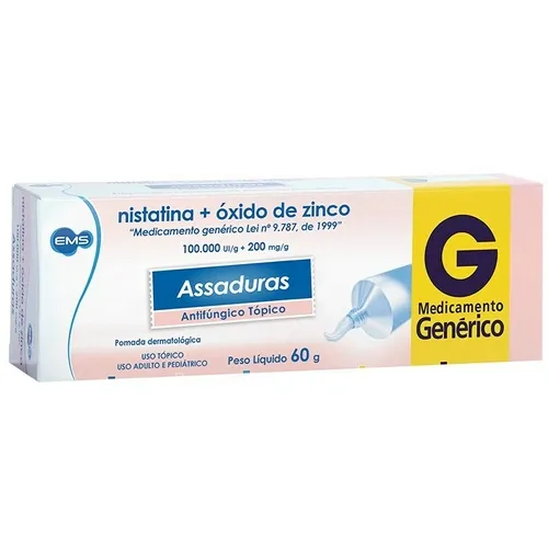NISTATINA + OXIDO DE ZINCO POM 60G EMS