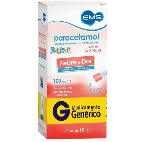 PARACETAMOL BEBE 100MG/ML SOL 15ML EMS