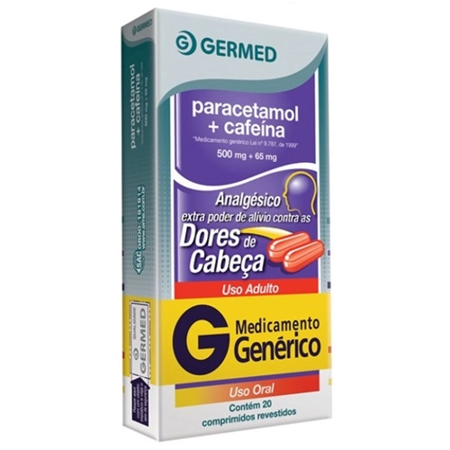 PARACETAMOL+CAFEINA 500MG+65MG 20CP REV