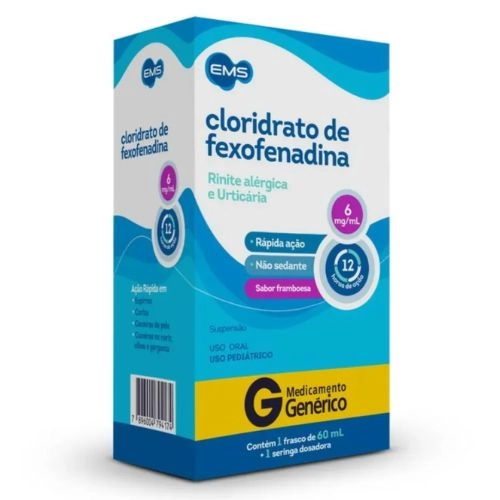 CLORIDRATO DE FEXOFENADINA 6MG/ML LIQ 60ML