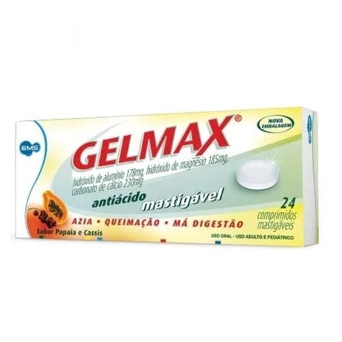 GELMAX PAPAYA-CASSIS 24 COMPRIMIDOS MASTIGAVEIS