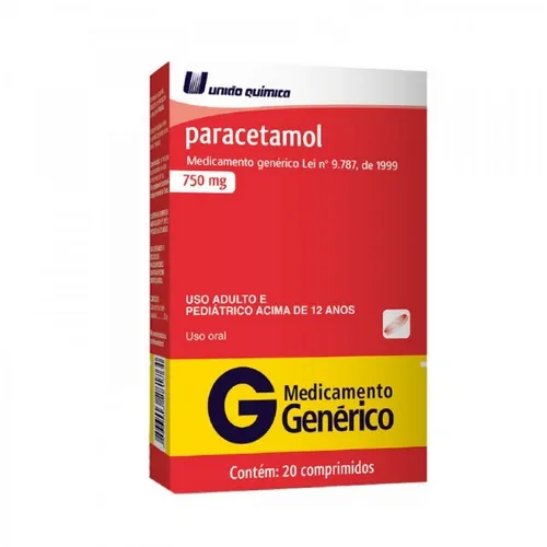 PARACETAMOL 750MG 20 COMPRIMIDOS