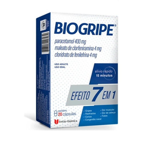 BIOGRIPE 400MG+4MG+4MG 7 EM 1 20 CAPSULAS