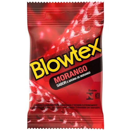 PRESERVATIVO BLOWTEX MORANGO 3UN