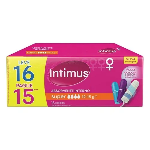 ABSORVENTE INTIMUS INTERNO SUPER L16P15UN