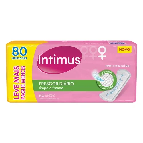 ABSORVENTE INTIMUS PROTETOR DIARIO FRESCOR C/PERFUME S/ABAS L80P70UN