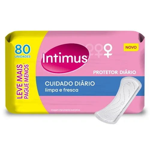 ABSORVENTE INTIMUS PROTETOR DIARIO S/ABAS S/PERF L80P60UN
